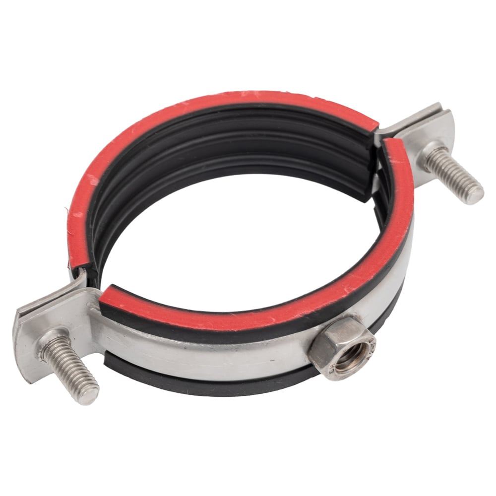 Изображение товара Трубный хомут Мир Хомутов 2 дюйма для труб 59-65 мм нержавеющая сталь М8