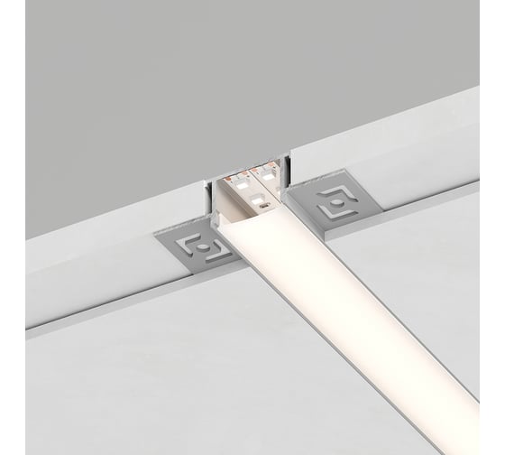 Изображение товара Алюминиевый встраиваемый скрытый профиль FERON, без крепежей, CAB254, серебро 10362