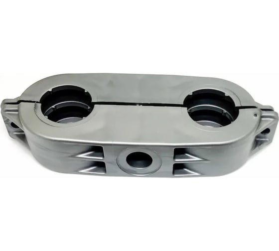 Изображение товара Пластиковое крепление для труб Мир Хомутов 40 мм, двойное, с ухом, в упаковке 5 шт. TR40-2-YPTL6P(5)