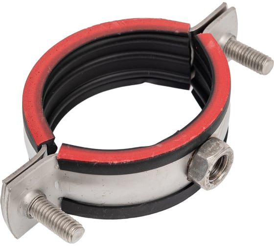 Изображение товара Трубный хомут Мир Хомутов 1 1/2" 44-50 мм, М8, нержавеющая сталь 304, 20x1,5 мм TR1 1/2М8SS54