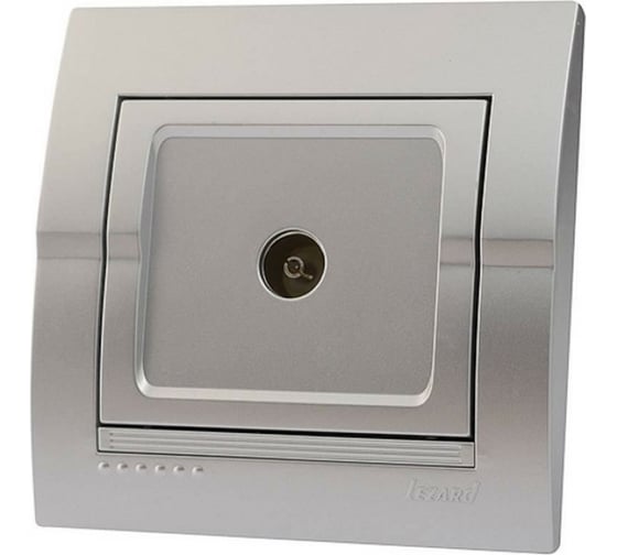 Изображение товара Розетка ТВ Lezard DERIY, оконечная, серебристый металлик 702-2828-130