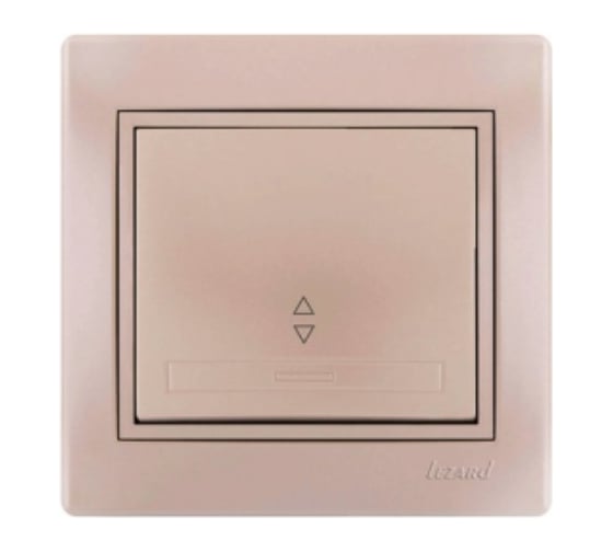 Изображение товара Проходной выключатель Lezard MIRA, со вставкой, жемчужно-белый перламутр 701-3030-105