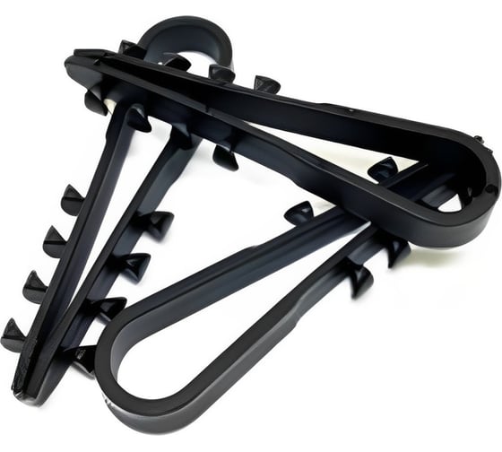 Изображение товара Дюбель - хомут (нейлон) Мир Хомутов МХ 19x25 мм, черный, 100 шт. PL19-25HDH4NL