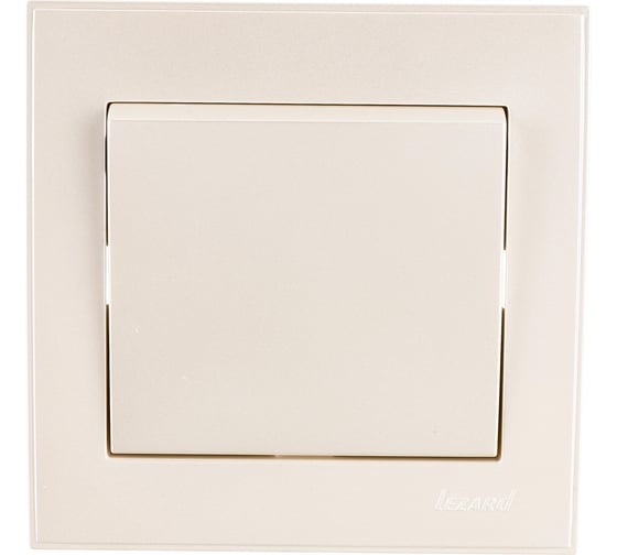 Изображение товара Выключатель Lezard RAIN жемчужно-белый металлик 703-3030-100