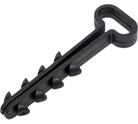 Изображение товара Дюбель-хомуты для плоских проводов Мир Хомутов МХ 6x12 мм, 100 шт., черный PL6-12HDH4NL