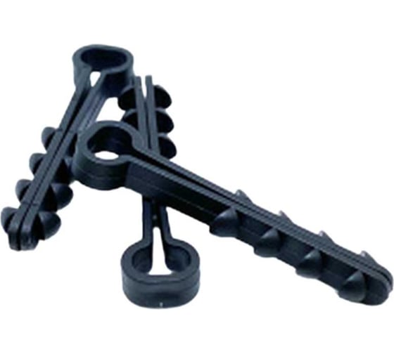 Изображение товара Дюбель-хомуты для плоских проводов Мир Хомутов МХ 5x10 мм, 100 шт., черный PLP5-10HDH4NL