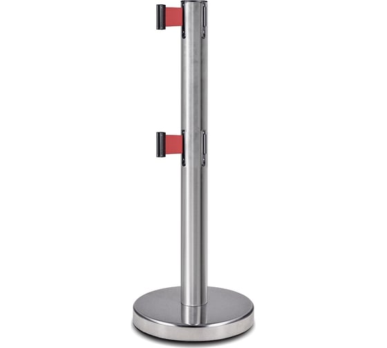 Изображение товара Стойка ограждения c 2 лентами Rusbarrier 2 м BS2LN-236322 red