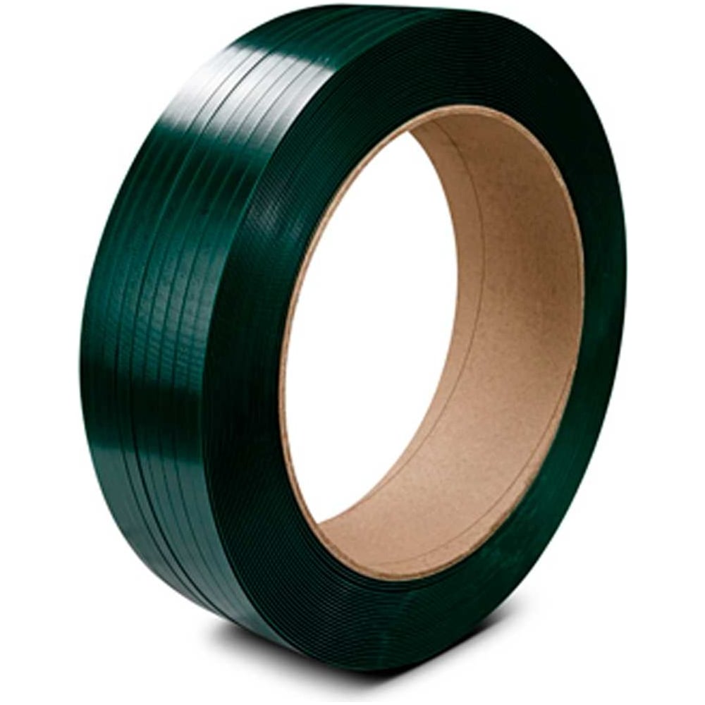 Изображение товара Лента ПЭТ ВОЛГА ПОЛИМЕР 15x06x1800 метров зеленая стрейч 15-06-1800-201-00