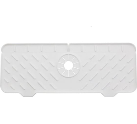 Изображение товара Коврик - мыльница силиконовый под смеситель SanTrade SM-DG3741 WT 37 мм х14 мм белый 6559