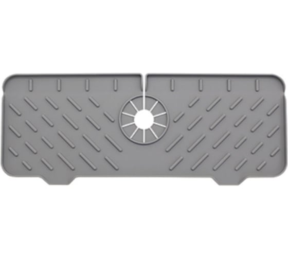 Изображение товара Коврик - мыльница силиконовый под смеситель SanTrade SM-DG3741 GY 37 мм х14 мм серый 6558