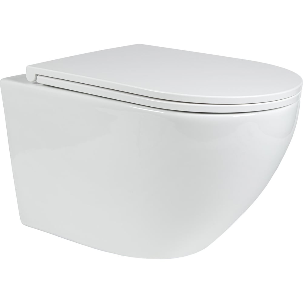 Изображение товара Подвесной унитаз BOND Oval со смывом торнадо и микролифтом белый Изображение товара Подвесной унитаз BOND Oval со смывом торнадо и микролифтом белый