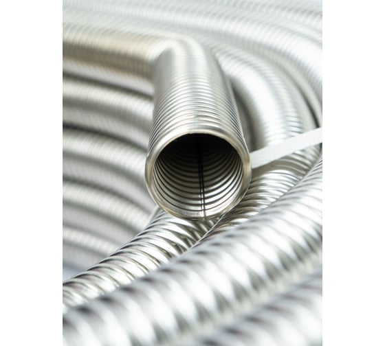 Изображение товара Гофрированная труба KOFULSO нержавеющая сталь, отожженная, 40 мм, бухта 5 м 40М/5