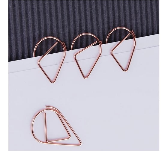 Изображение товара Скрепки фигурные MESHU 33мм Drops 6шт. пакет с европодвесом MS41591 MS_41591