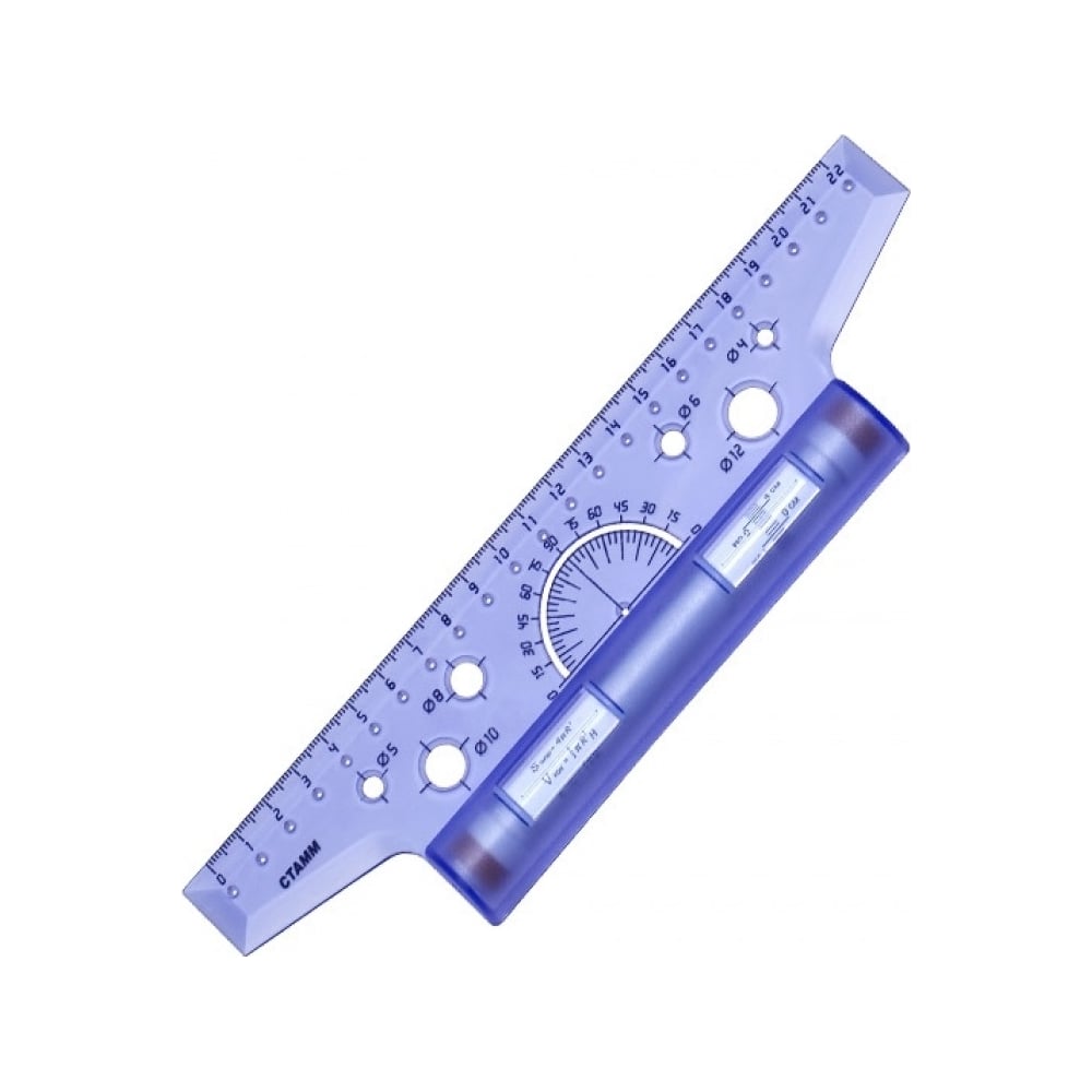 Изображение товара Рейсшина СТАММ 22 см пластиковая с европодвесом ЛР10