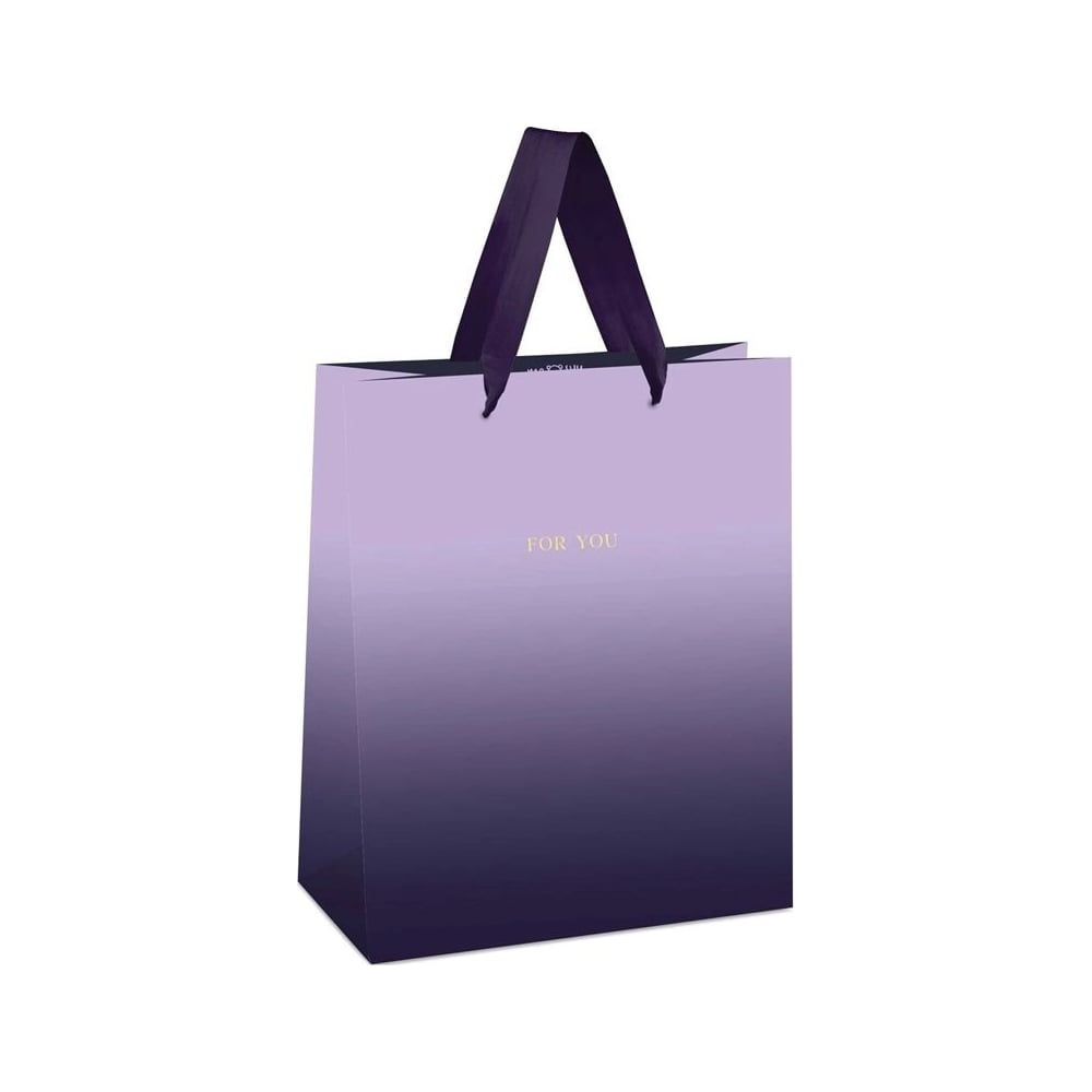 Изображение товара Подарочный пакет MESHU 26х32х12 см, фиолетовый, с фольгой