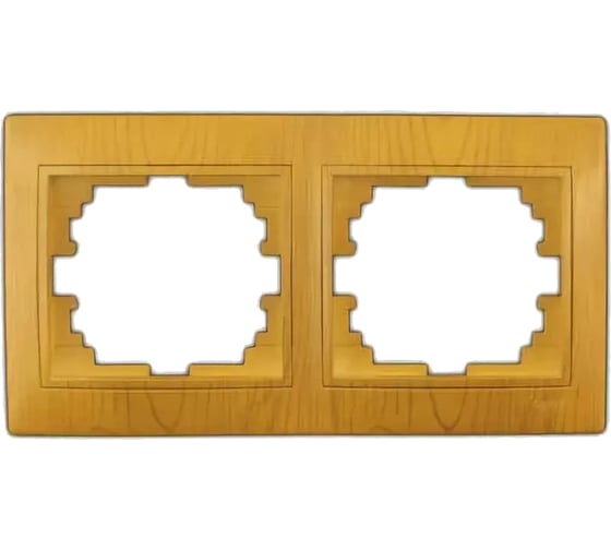 Изображение товара Рамка Lezard, MIRA, 2-ая, вертикальная, ольха, 701-0701-152