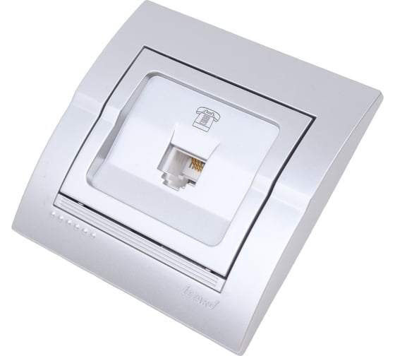 Изображение товара Телефонная розетка Lezard DERIY серебристый металлик 702-2828-137