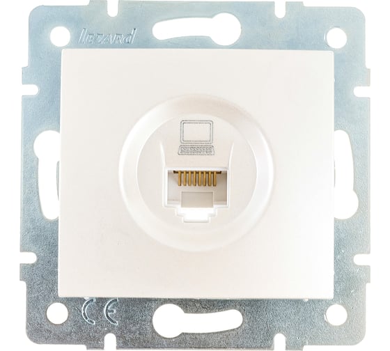 Изображение товара Компьютерная розетка Lezard, KARINA, жемчужно-белый перламутр, 707-3088-139