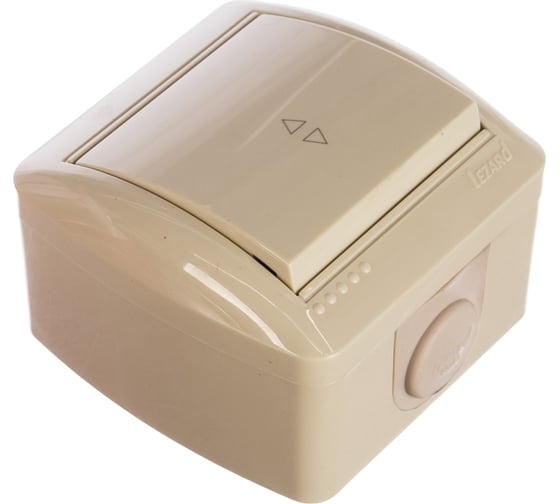 Изображение товара Выключатель Lezard, NATA, проходной, кремовый, 710-0300-105