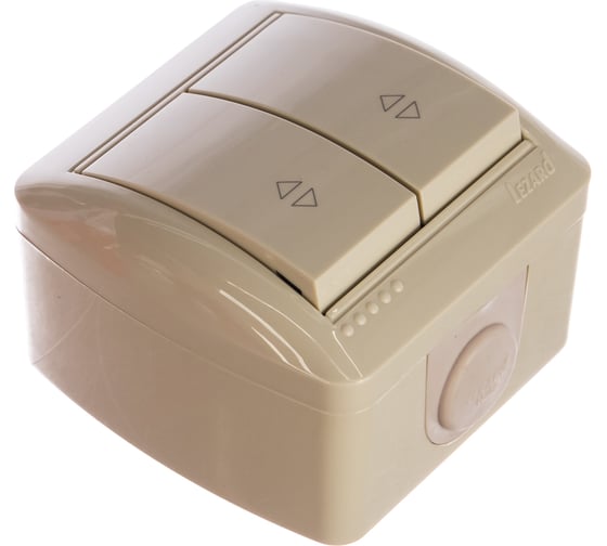 Изображение товара Выключатель Lezard, NATA, проходной, двойной, кремовый, 710-0300-106