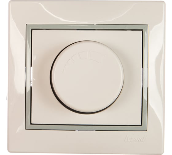 Изображение товара Диммер Lezard, MIRA, 500 Вт, с фильтром, белый, с серой вставкой, 701-0215-116