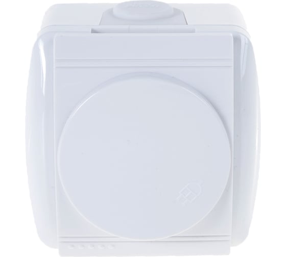 Изображение товара Розетка Lezard, NATA, с/з, с крышкой, белая керамика, 710-0200-123