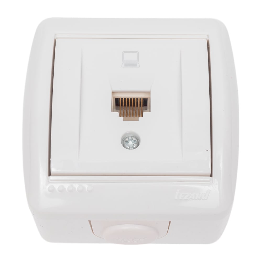 Изображение товара Компьютерная розетка Lezard NATA белая 710-0200-139