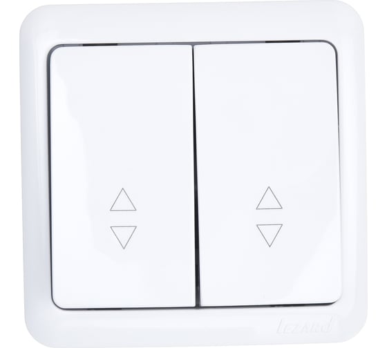 Изображение товара Двойной выключатель Lezard VIOLA проходной, белый 751-0200-106