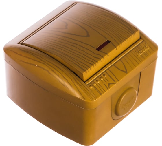 Изображение товара Выключатель с подсветкой Lezard NATA ольха 710-0700-111