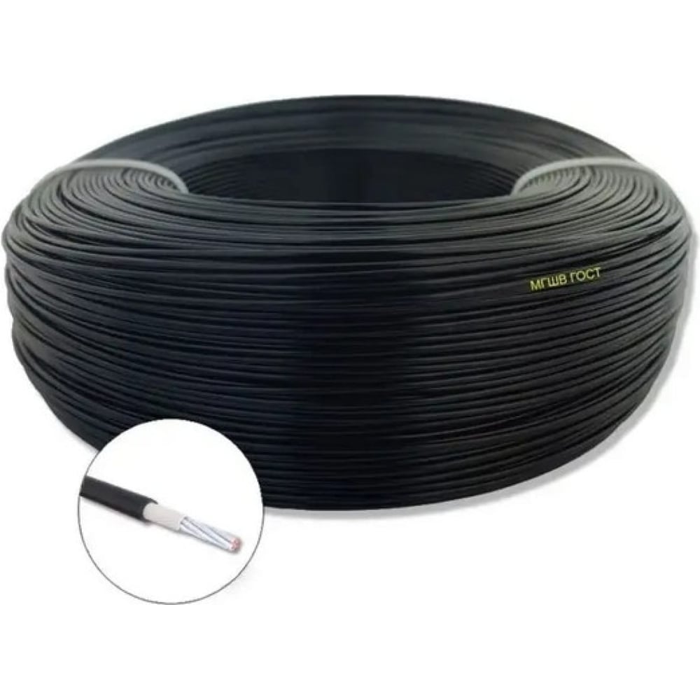 Изображение товара Монтажный провод МГШВ 1x0.14 мм2 черный 50м OZ480204L50