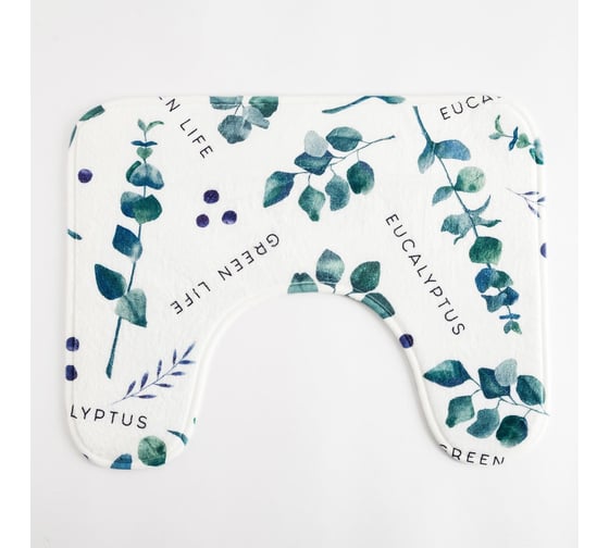 Изображение товара Набор ковриков для ванной Этель Эвкалипт 2 шт, 80x50 см, 50x40 см, велюр 5399379