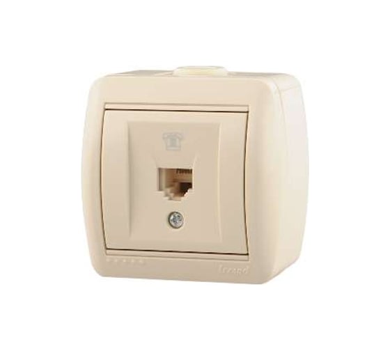 Изображение товара Телефонная розетка Lezard NATA евро, крем 710-0300-137