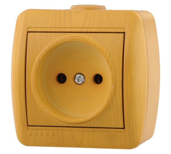 Изображение товара Розетка Lezard NATA без заземления, керамика, ольха 710-0700-121