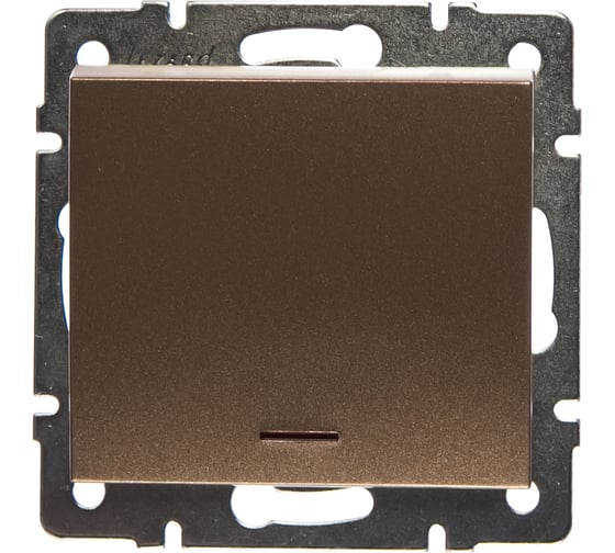 Изображение товара Выключатель с подсветкой Lezard RAIN цвет бронза, матовый 703-3188-111