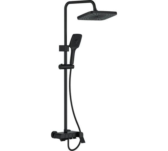 Изображение товара Душевая система со смесителем и тропическим душем Ledeme, черная L2425B 13553