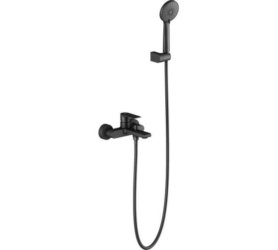 Изображение товара Смеситель для ванны с душевым набором Aquatek ЛИРА матовый черный AQ1449MB 00000135239