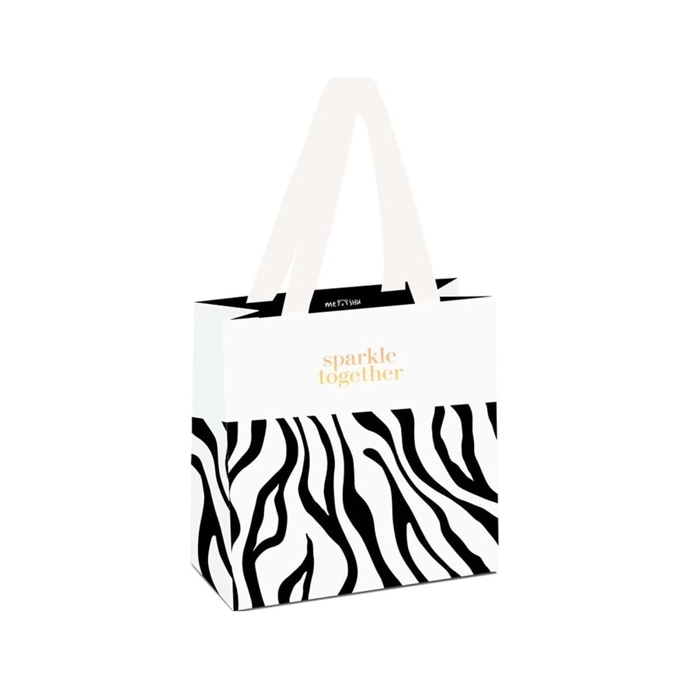 Изображение товара Подарочный пакет MESHU 20х20х10 см Animal print с отдекором и фольгой