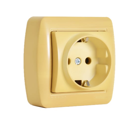 Изображение товара Розетка с заземлением Lezard DEMET ясень 711-4700-122