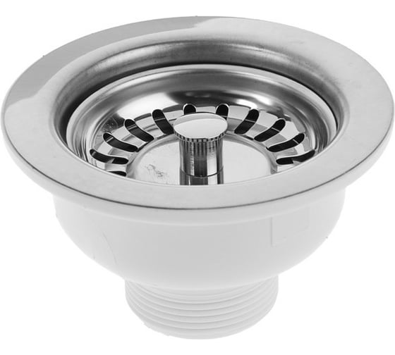 Изображение товара Выпуск McAlpine 113 мм, нержавеющая полированная решетка, высота 70 мм, выход 1 1/2"Н, хром MRSKW7