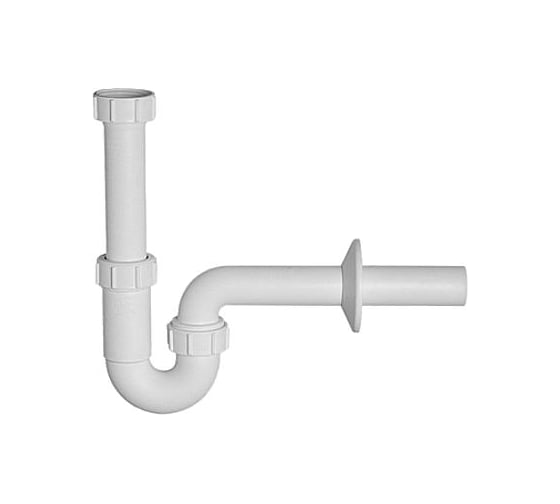 Изображение товара Трубный сифон McAlpine 1 1/4"х32 мм, без выпуска, с отводной трубой D32 мм и отражателем MRW8