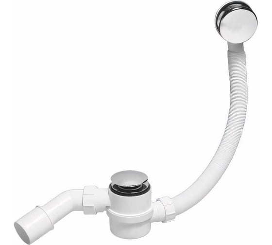 Изображение товара Слив-перелив McAlpine L700 х 34 мм, металлической, 70 мм, сливной, прочистка сифона сверху, MRB12