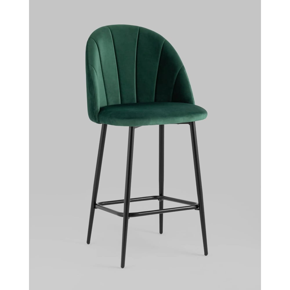 Изображение товара Полубарный стул Груп Логан велюр изумрудный современный дизайн