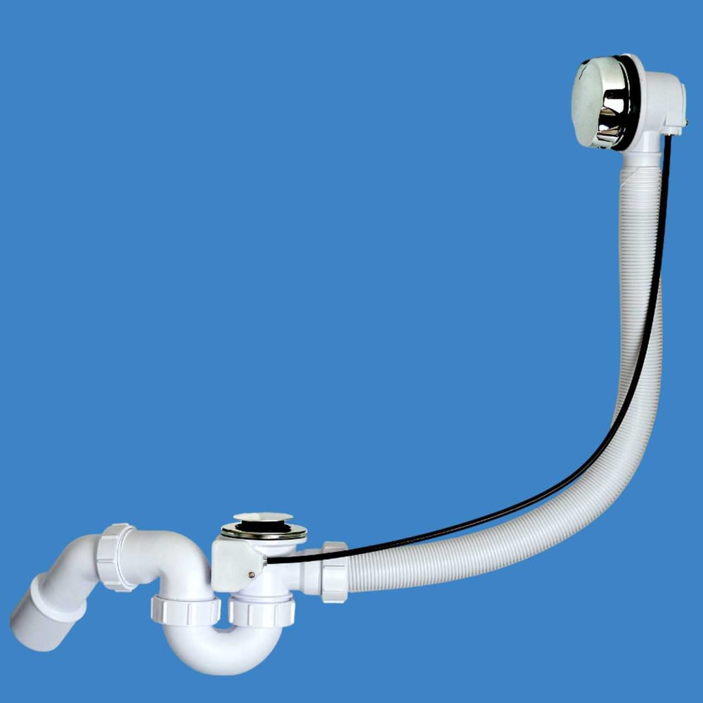 Изображение товара Слив-перелив McAlpine с автопереливом, хром, полуавтоматический, L575 мм