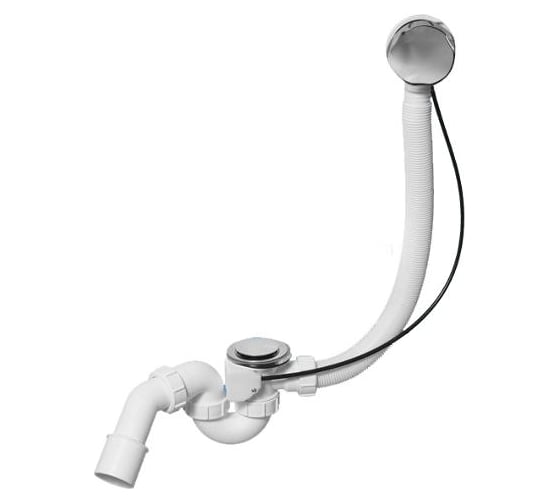 Изображение товара Слив-перелив McAlpine с автопереливом, L575 х 34 мм, 70 мм сливной пробкой, MRB2CB-PB