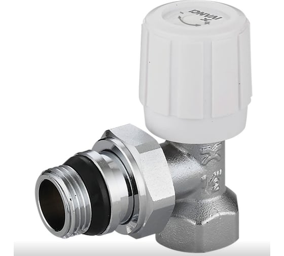 Изображение товара Клапан радиаторный ручной регулировки IVANCI со стопорным кольцом, угловой 1/2" IVC.103003.N.03