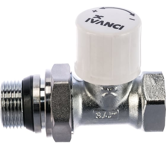 Изображение товара Клапан радиаторный термостатический IVANCI со стопорным кольцом, прямой 3/4" IVC.103005.N.04