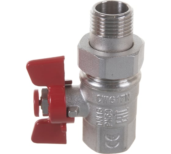 Изображение товара Кран шаровой IVANCI Superior с разъемным соединителем, бабочка внутренняя/наружная резьба 1/2" IVC.100227.N.03