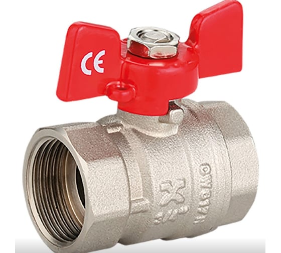 Изображение товара Шаровой кран IVANCI Stable, ручка-бабочка, внутренняя/внутренняя резьба 1/2" IVC.101217.N.03