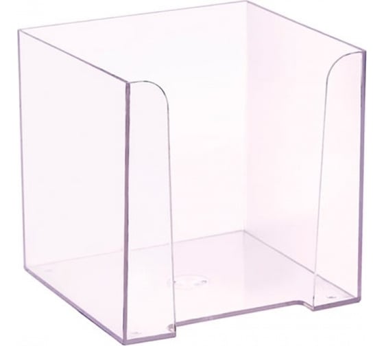 Изображение товара Подставка для бумажного блока СТАММ 9х9х9 см, прозрачная ПЛ41