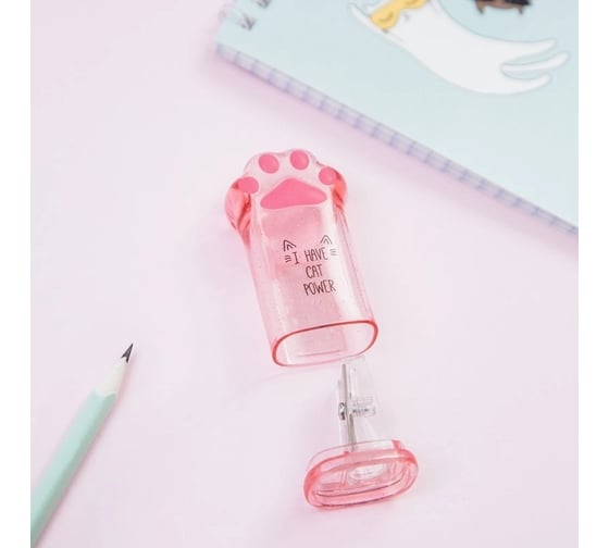 Изображение товара Точилка пластиковая MESHU Say Meow 1 отверстие контейнер ассорти SH41272 SH_41272